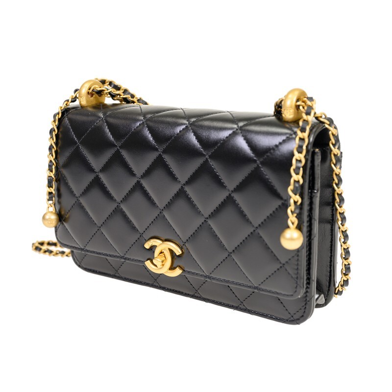 CHANEL 金扣鏈條WOC