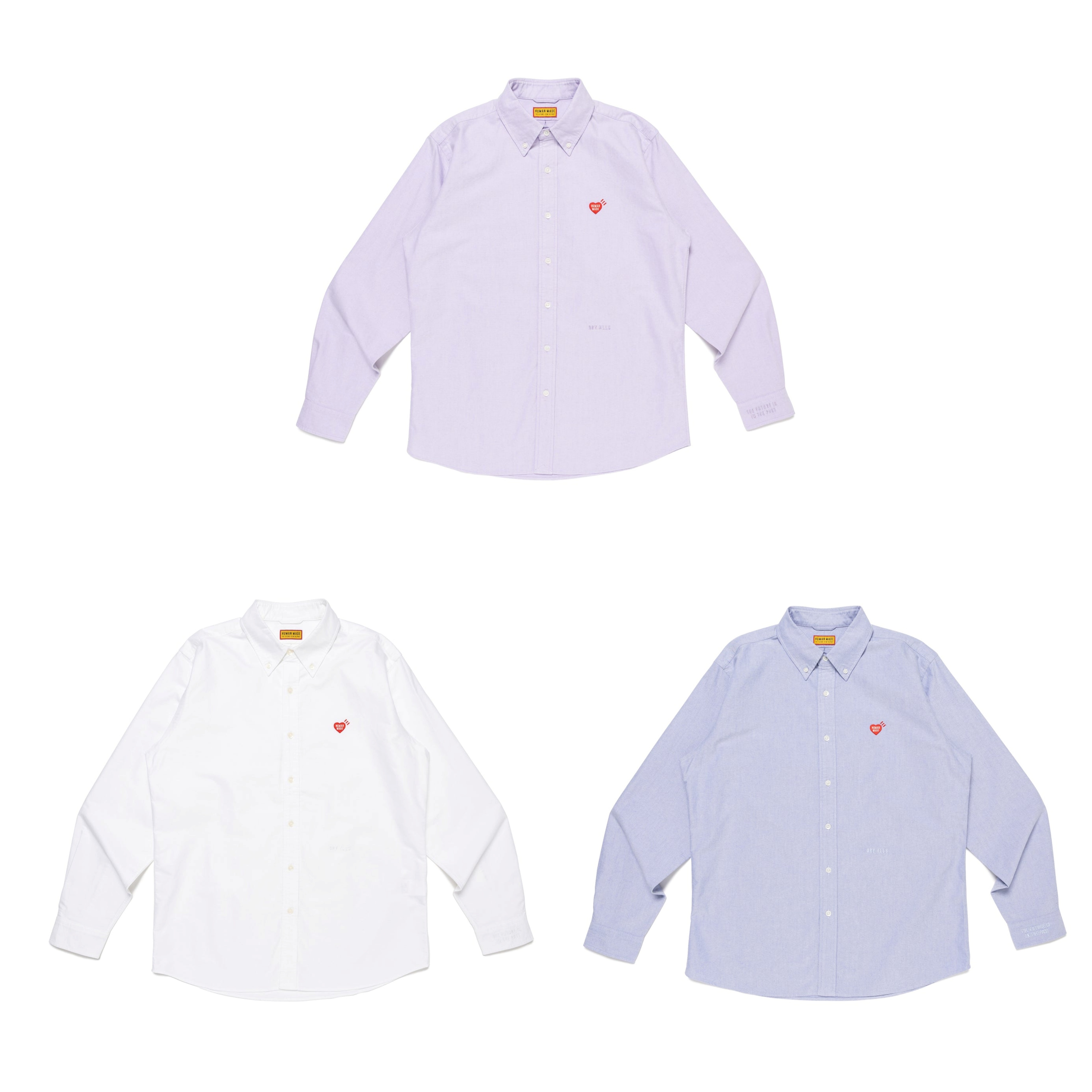 2025AW HUMAN MADE OXFORD BD L/S SHIRT 刺繡愛心 長袖 襯衫 現貨 HM30SH005