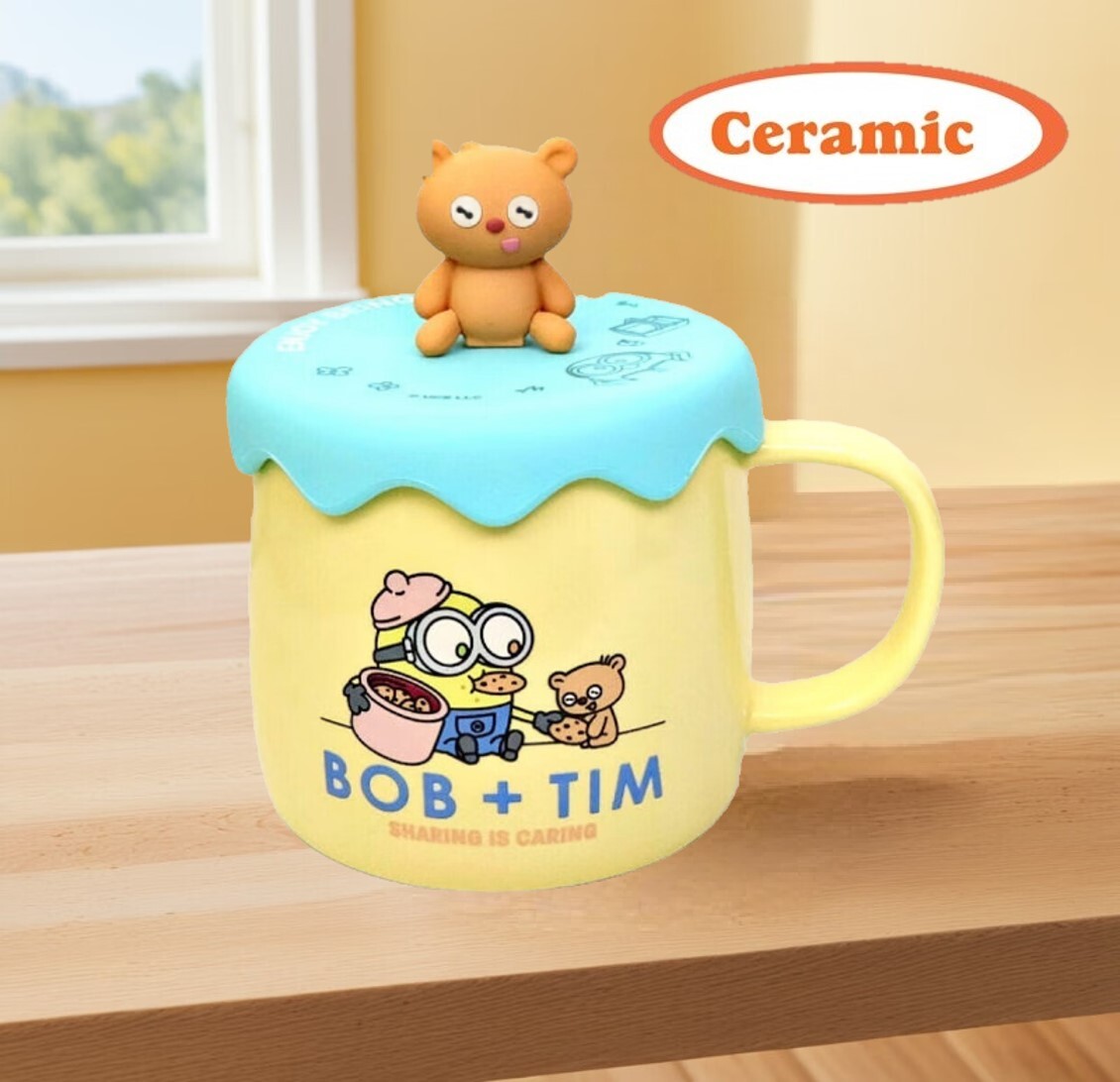 迷你兵團 | 陶瓷碗連 3D杯蓋套裝