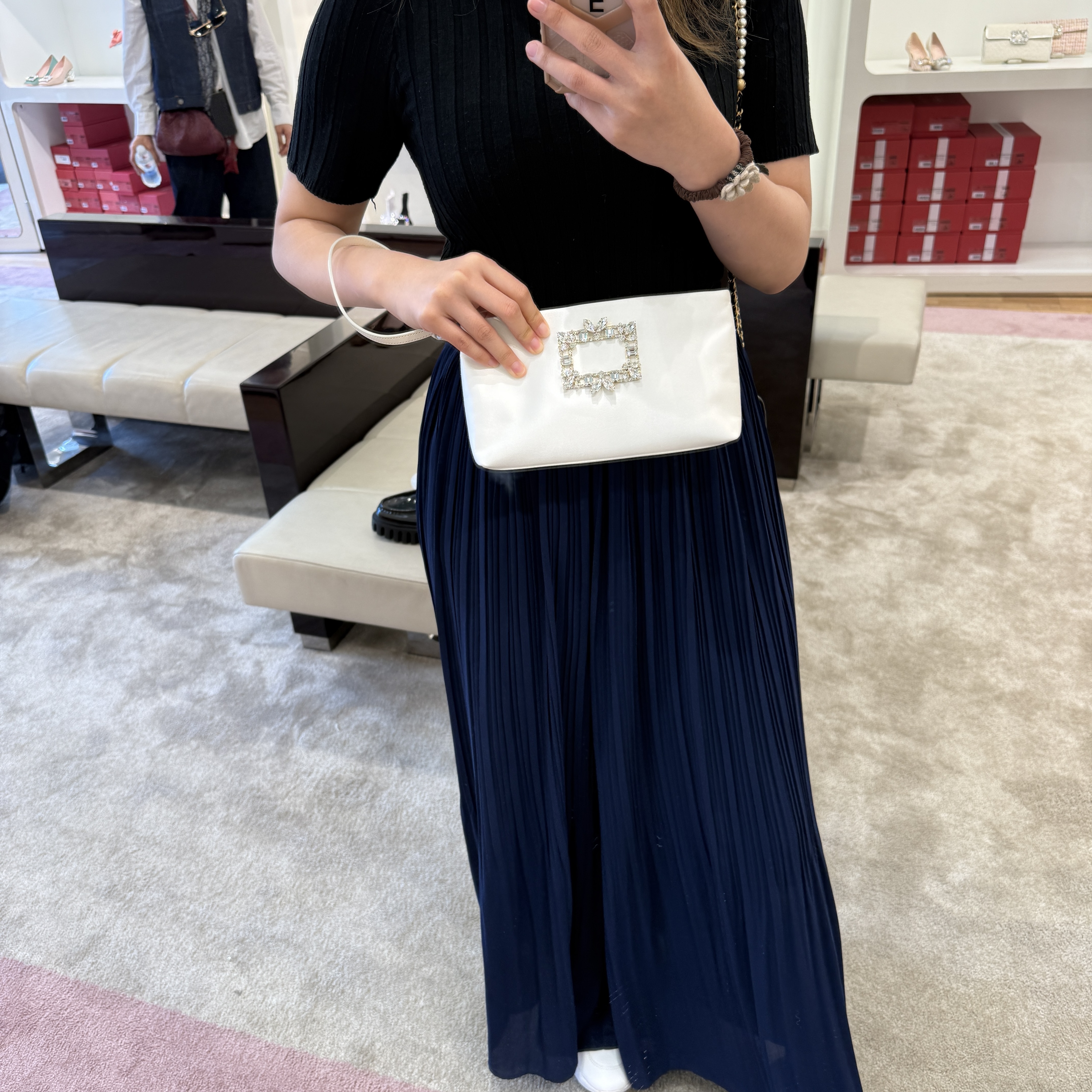 Roger Vivier RV Bags Nightlily Mini Bag White