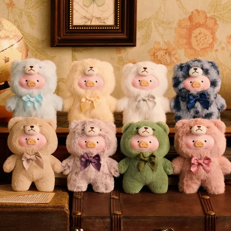 罐頭豬 LuLu豬 復古泰迪玩具店搪膠絨毛掛件 盲盒