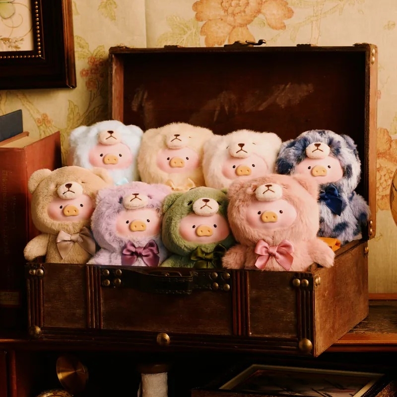 罐頭豬 LuLu豬 復古泰迪玩具店搪膠絨毛掛件 盲盒