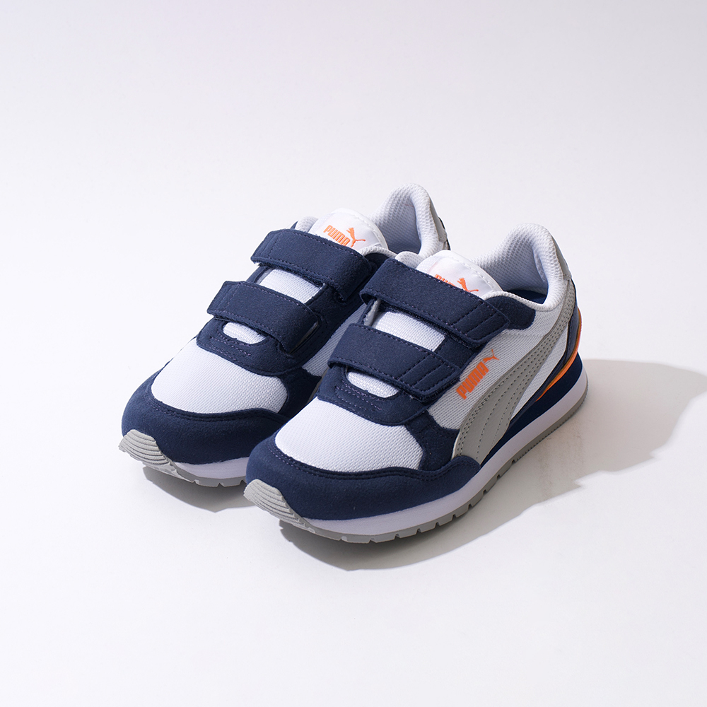 Puma ST Runner v4 Mesh V PS 中童 童鞋 藍色 魔鬼氈 網面 舒適 休閒鞋 39987710