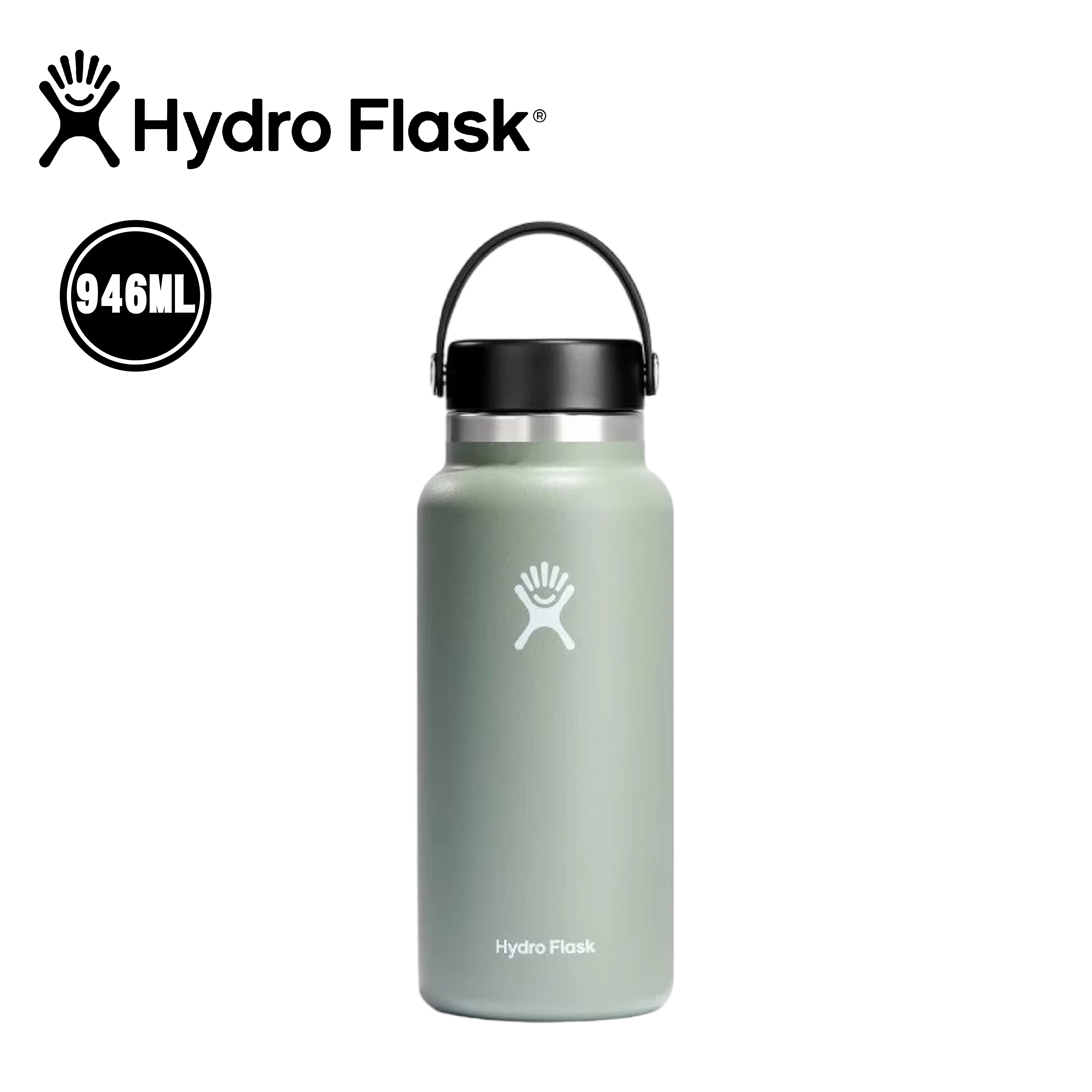 Hydro flask 美國 寬口真空保溫鋼瓶 32oz/946ml (灰綠色) 52HF32CTS374