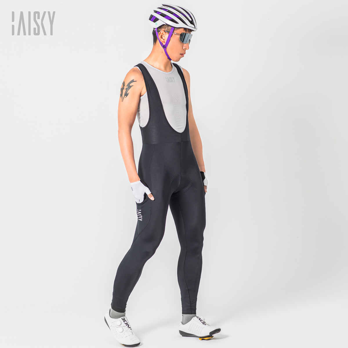 男款吊帶長褲 BK 黑