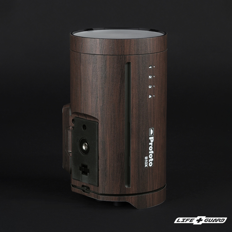 LIFE+GUARD 閃光燈貼膜側面展示圖，LIFE+GUARD風格