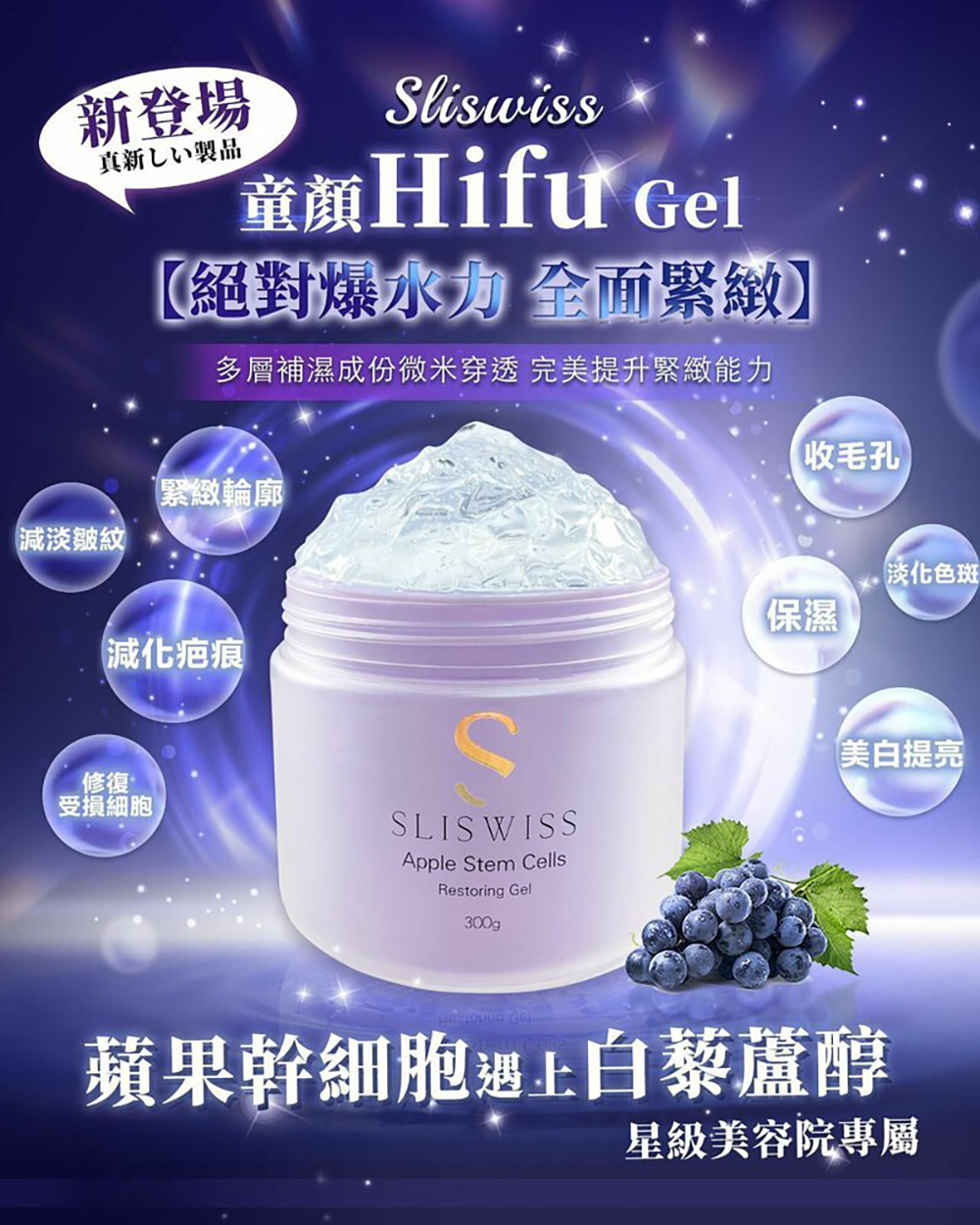 Sliswiss 白藜蘆醇童顏HIFU Gel 300ml