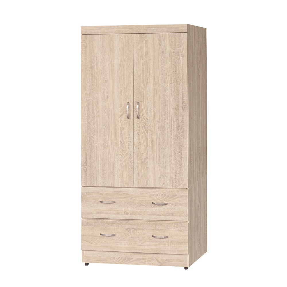 查利2.7尺二門二抽衣櫃