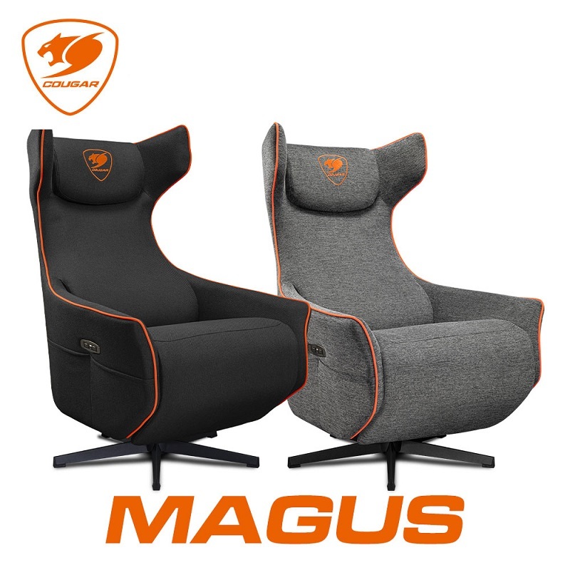 米特3C數位–COUGAR 美洲獅 Magus 魔導士 零重力 電動躺椅 電動沙發/黑橘/灰橘