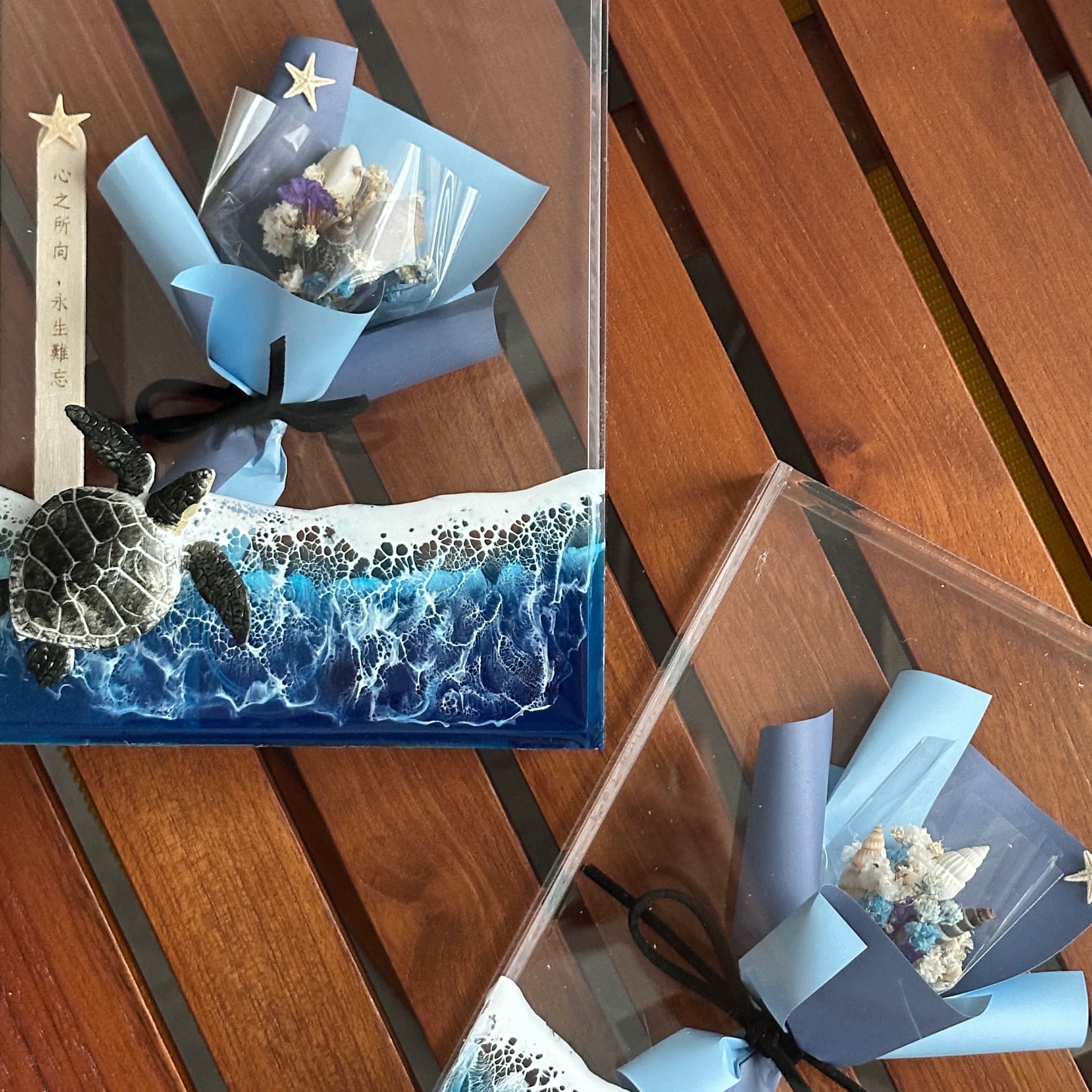 海浪花盒貝殼花束情人節禮物