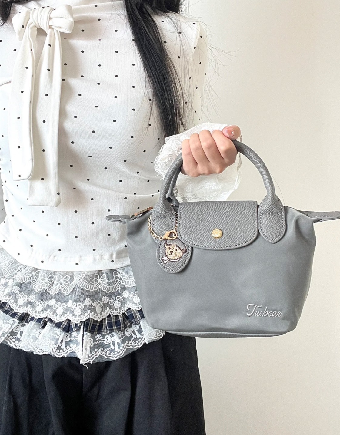 TEENIE WEENIE 托特小包 尼龍 小熊 水餃包