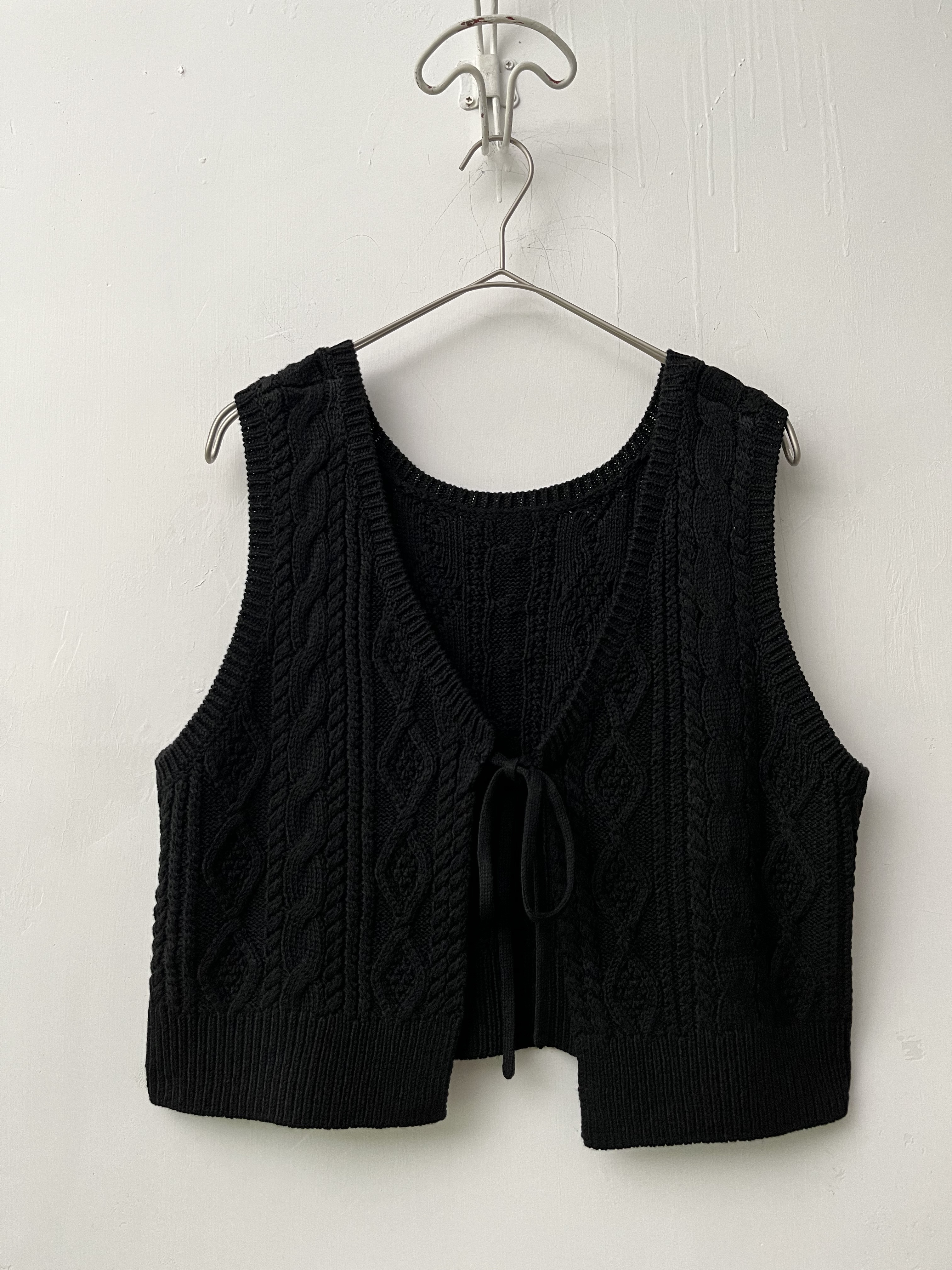 黑色針織背心
