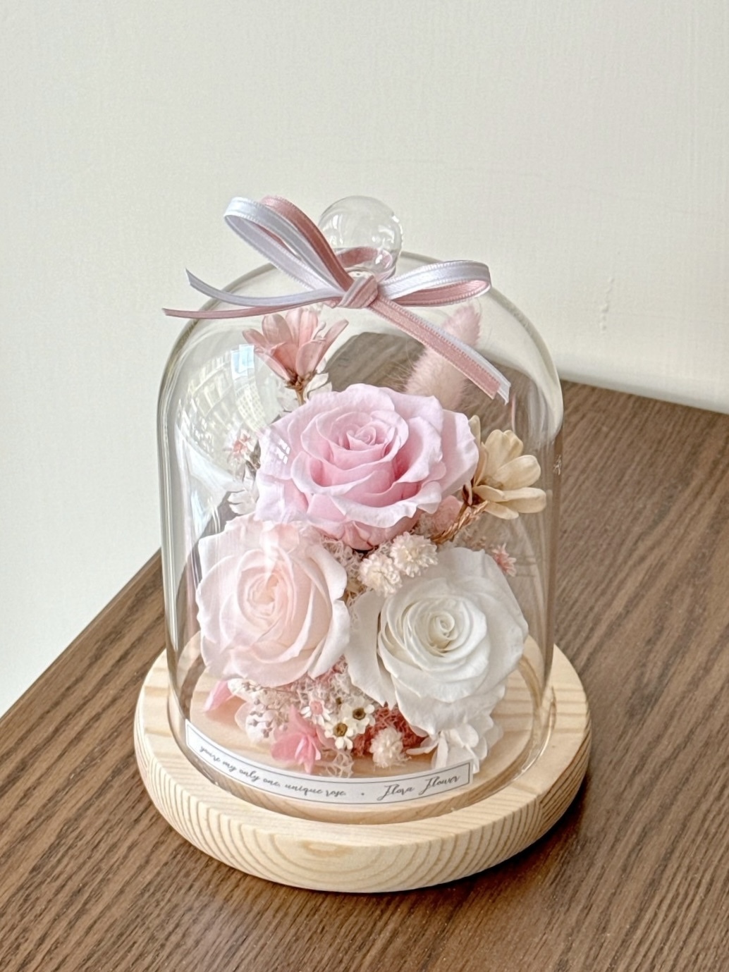 永生花夜燈-甜桃櫻粉