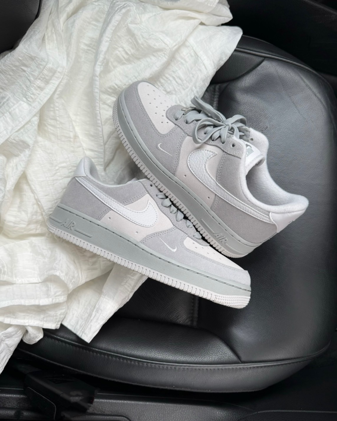 【現貨】Nike Air Force 1"Light Smoke Grey" 復古 麂皮 雲霧灰