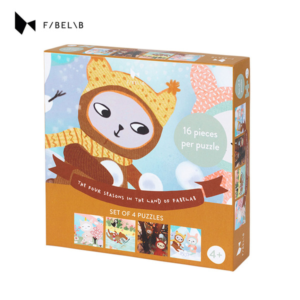 Fabelab 拼圖四入組 (四季款各16片)