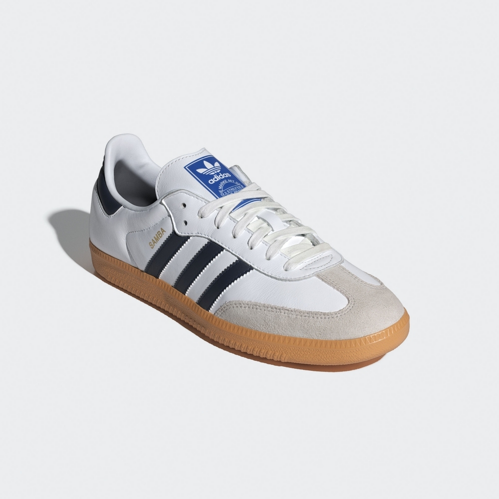 【 adidas SAMBA OG 運動休閒鞋款 - 白藍 】