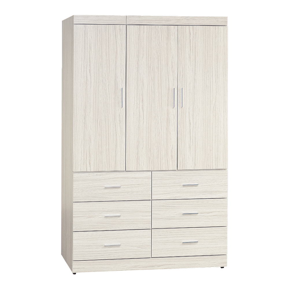 諾斯4.1尺三門六抽衣櫃