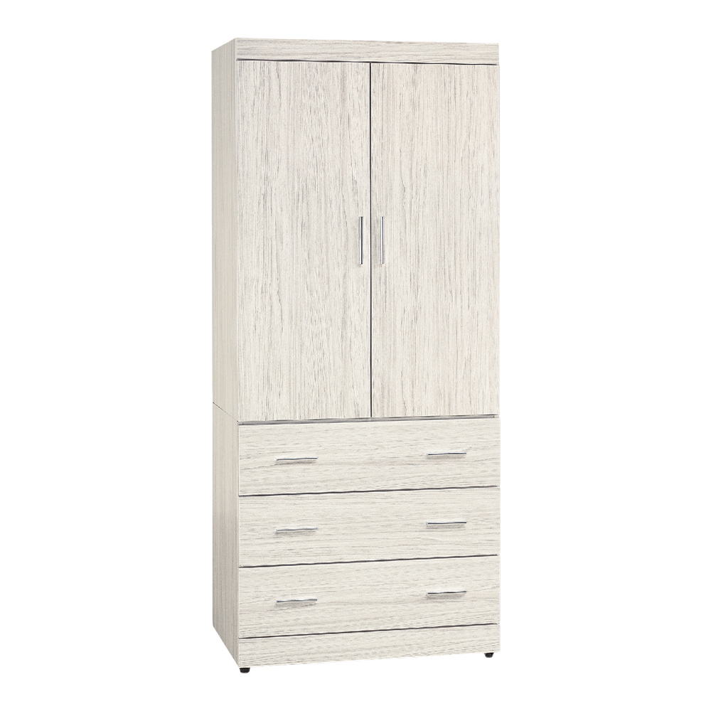 諾斯2.7尺二門三抽衣櫃