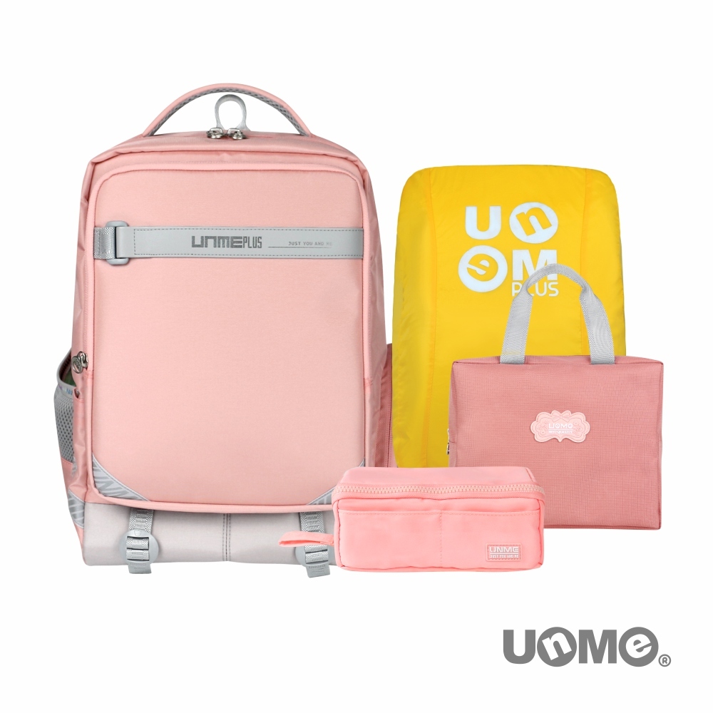 Warmday日和輕量護脊書包(M)-淡粉組合(U9535)