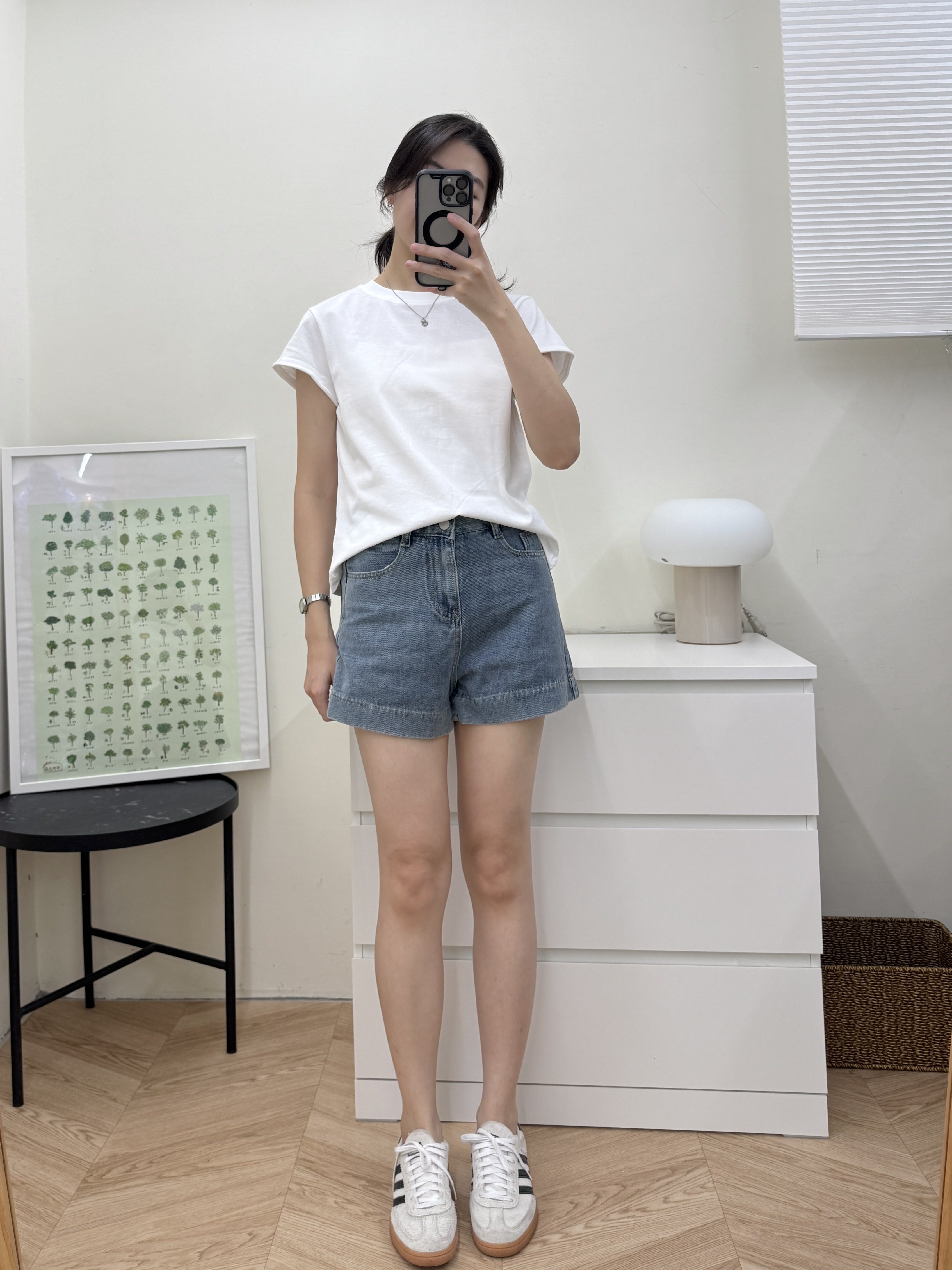 仿舊感牛仔小短褲*2色