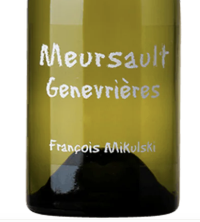 Francois Mikulski Meursault 1er Cru Genevrieres 2016 (BH92)