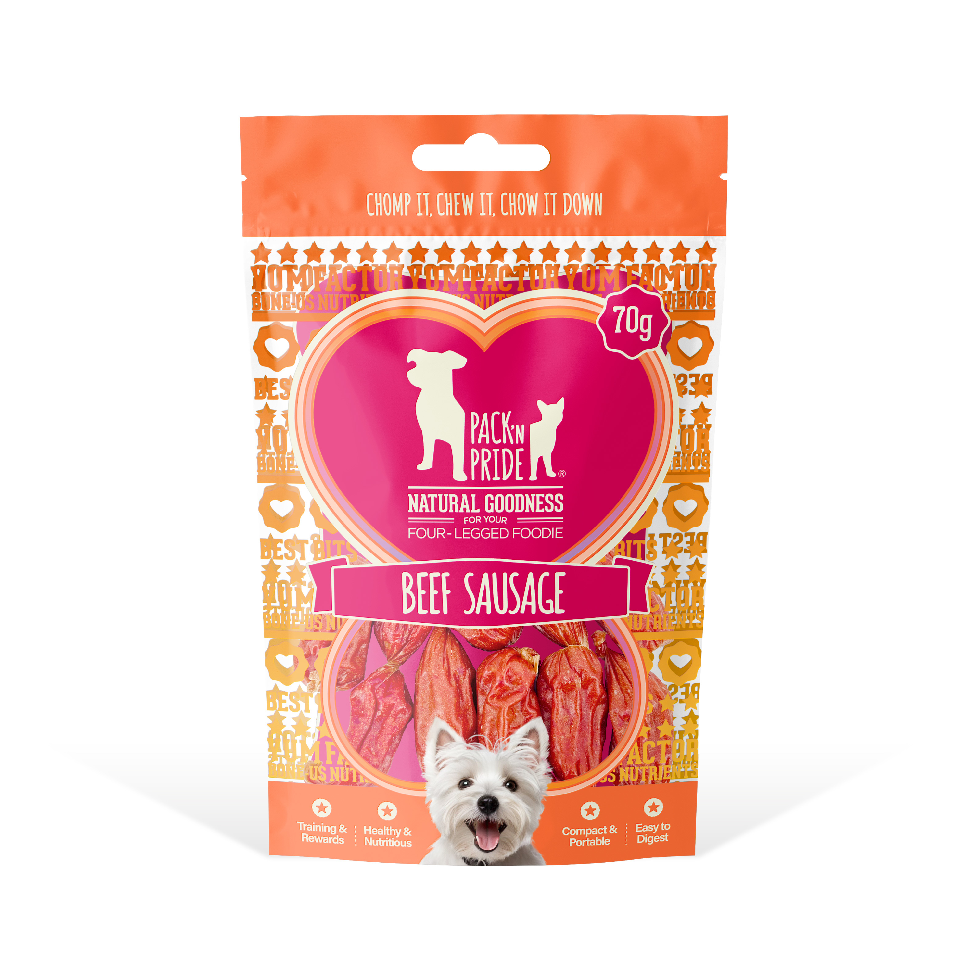 PNR91173 - 牛肉腸 (70g) 輕便狗小食