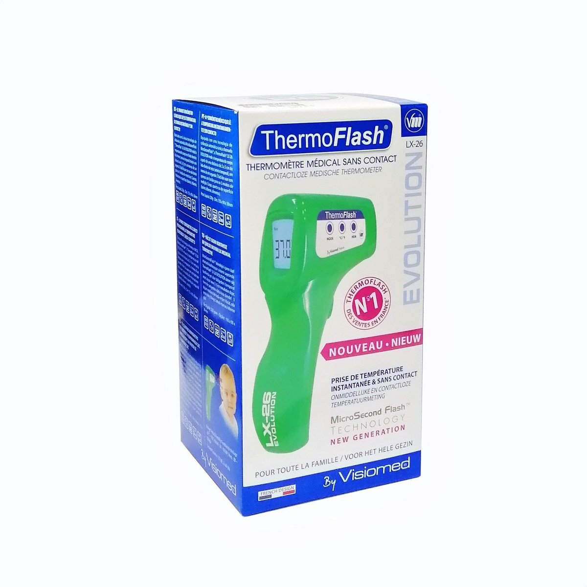 #N/A - ThermoFlash - 免接觸紅外線電子體温計/探熱槍/溫度計 LX-26 Evolution (綠色) (平行進口)