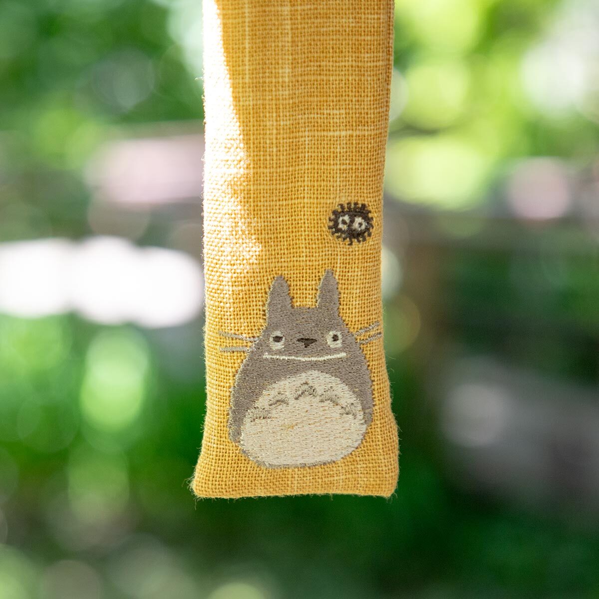 刺繡扇子袋 龍貓 棣棠花色