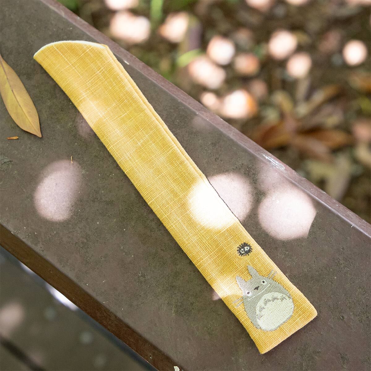 刺繡扇子袋 龍貓 棣棠花色