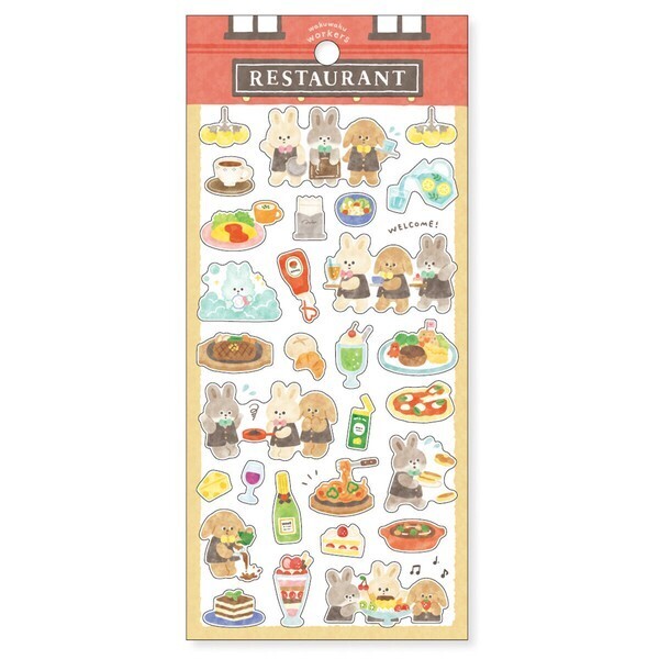 MIND WAVE 貼紙: waku waku workers 82415 餐廳