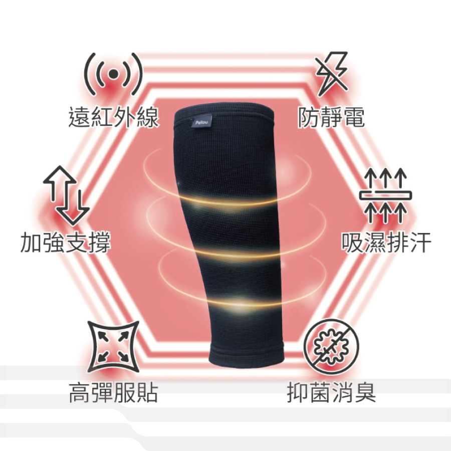 126台灣製石墨烯機能加壓型小腿套單入-6604