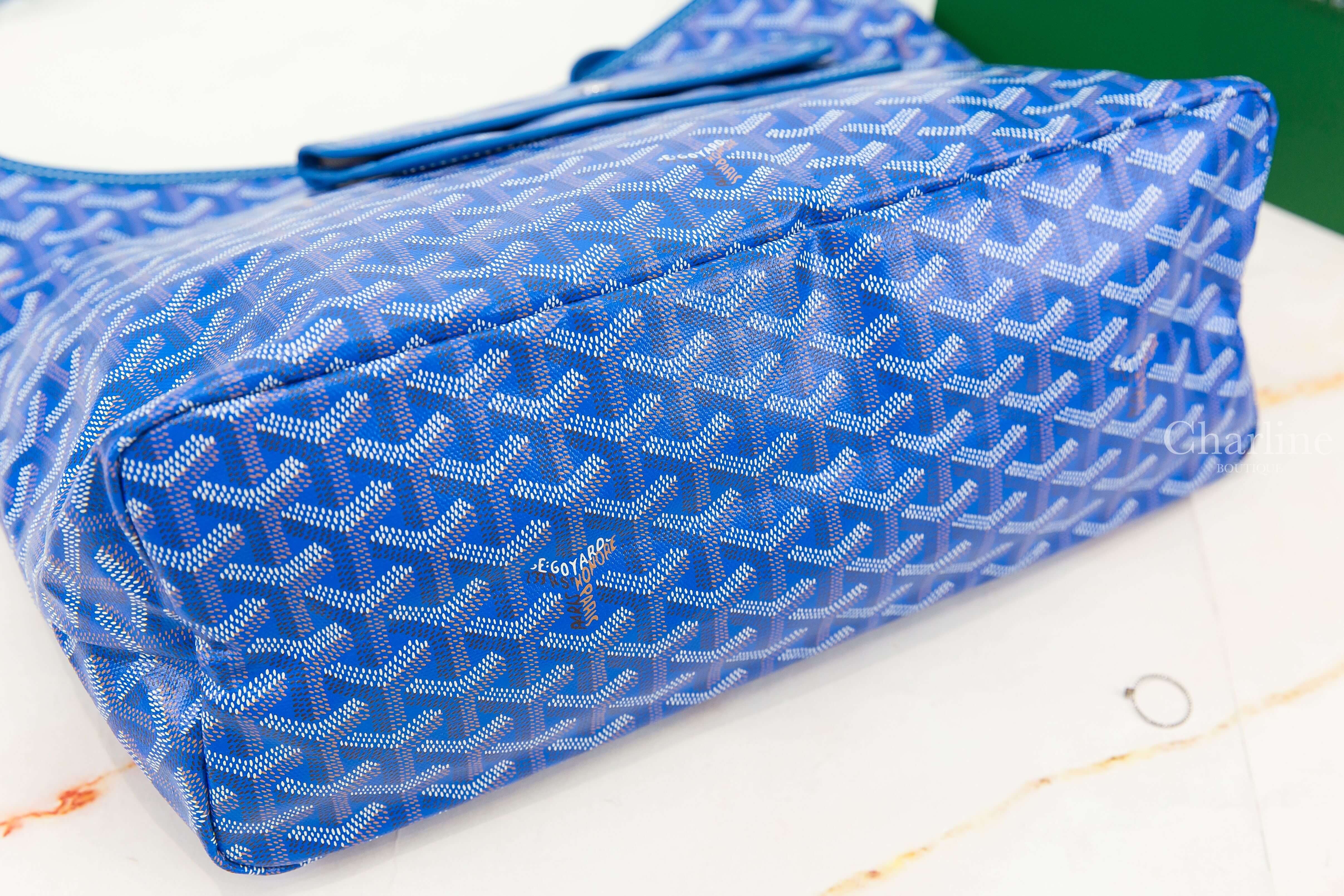 Goyard Bohème Hobo Bag 天空藍帆布小牛皮同色提把手提肩背包-Charline Boutique 精品代購