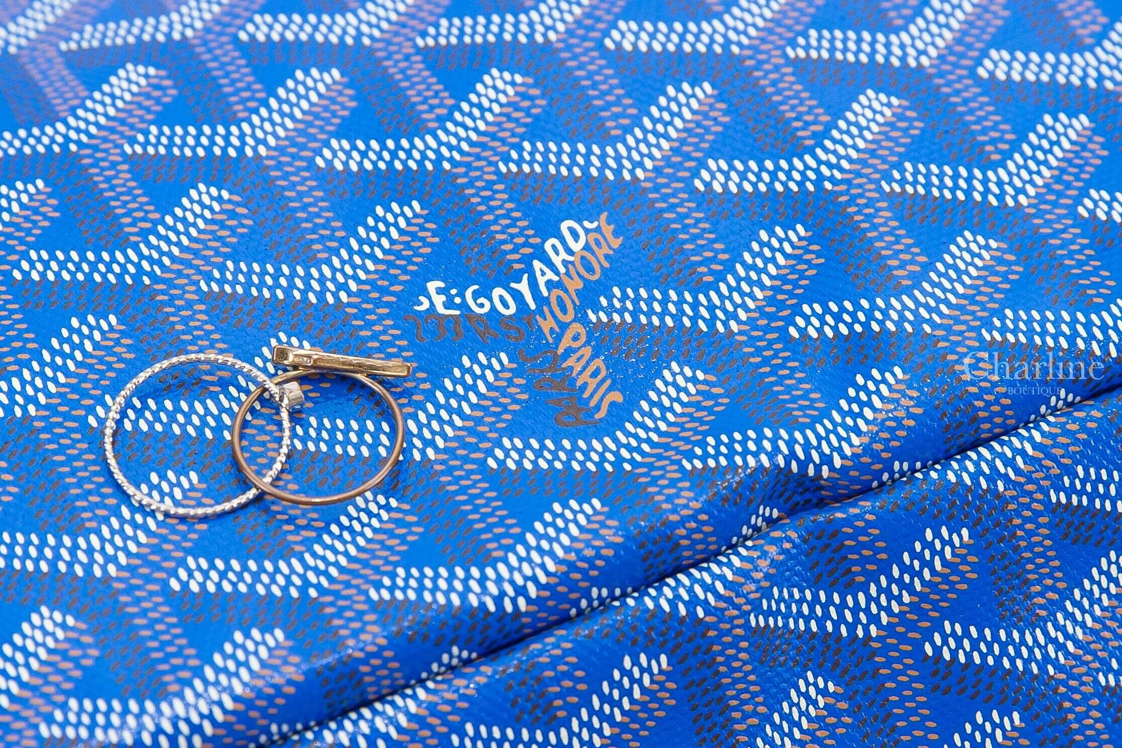 Goyard Bohème Hobo Bag 天空藍帆布小牛皮同色提把手提肩背包