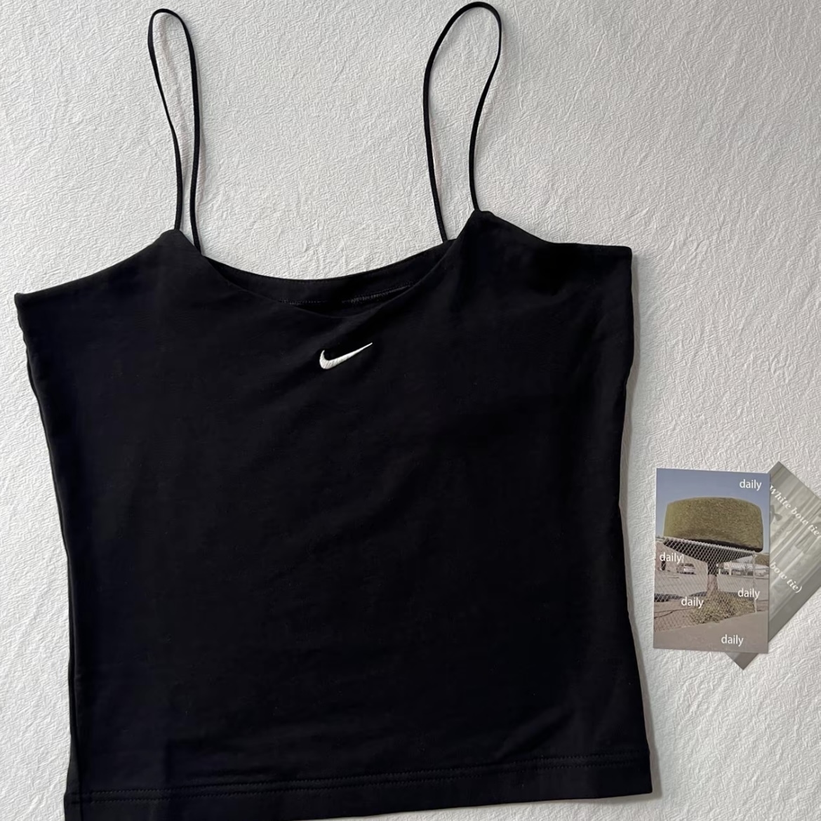 NIKE SPORTSWEAR CHILL KNIT 背心 緊身 細肩帶 KARINA同款 黑/白 FN3686-010 / FN3686-133