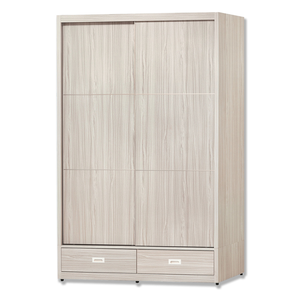 貝尼4.7尺推/拉門二抽衣櫃