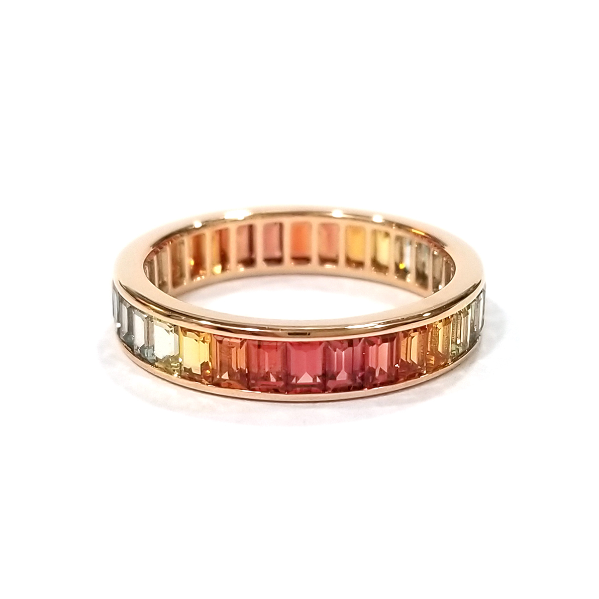 18K玫瑰金敦煌色系彩寶戒指