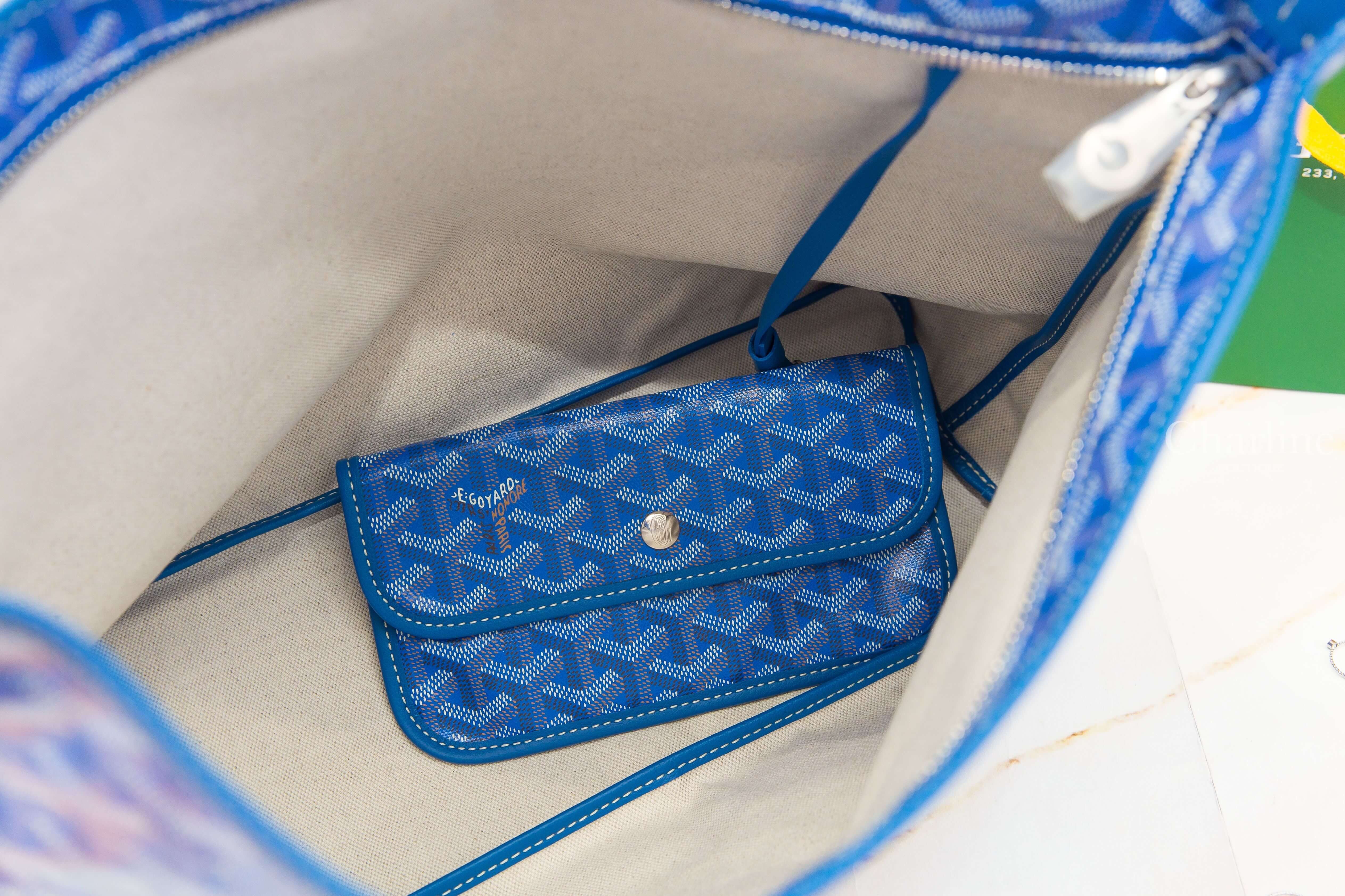 Goyard Bohème Hobo Bag 天空藍帆布小牛皮同色提把手提肩背包-Charline Boutique 精品代購