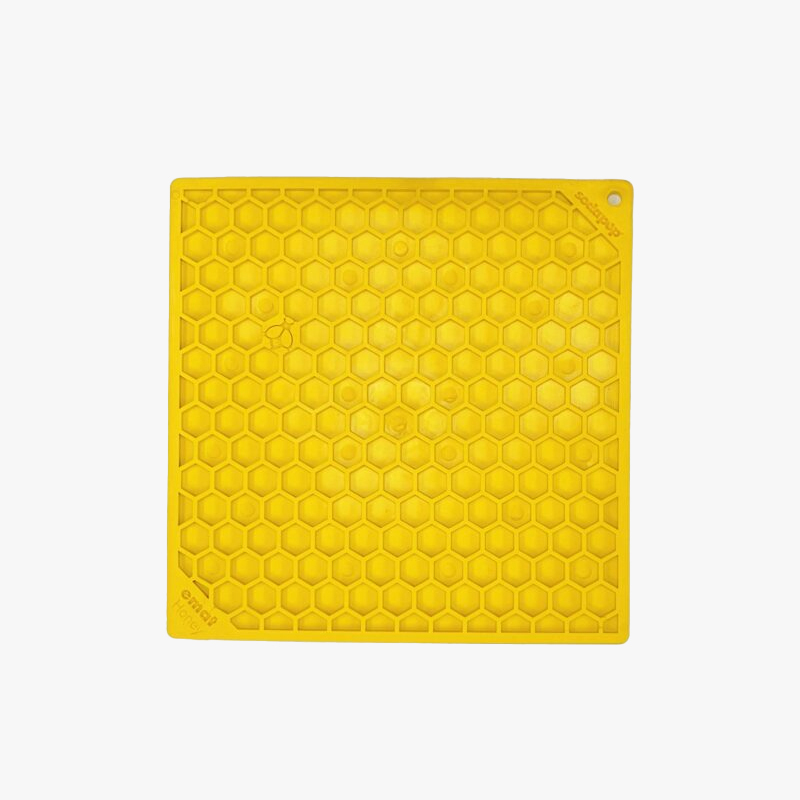 美國Sodapup 蜂巢版慢食舔食墊（黃）
