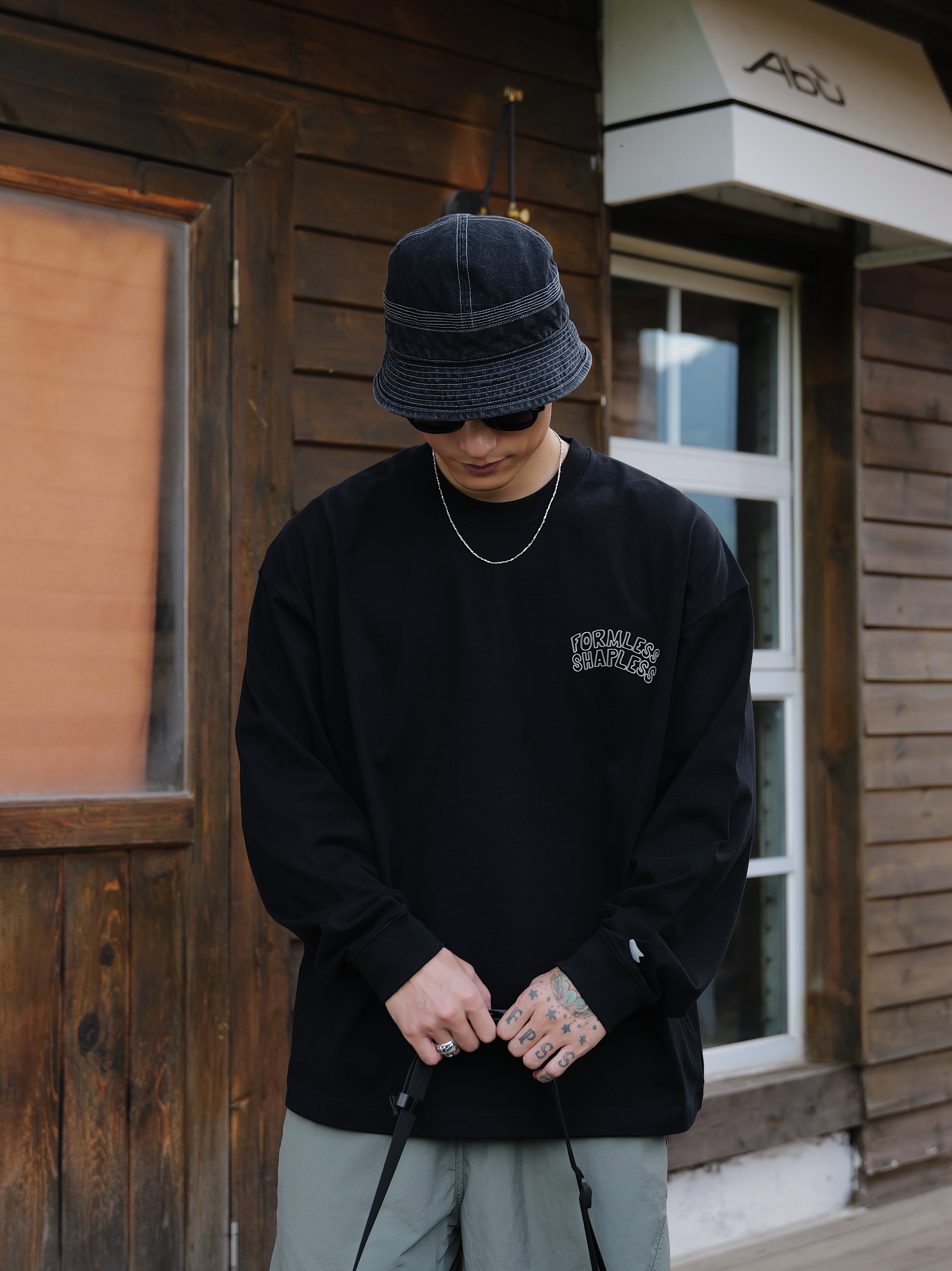 #預購 UNBENT 25AW 長絨棉 龜裂印花 寬鬆薄長踢 三色