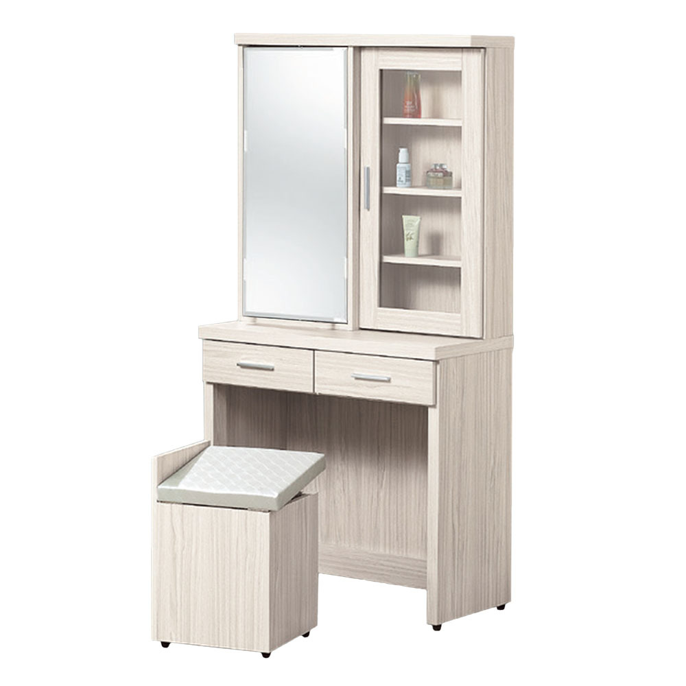 貝尼2.7尺化妝桌/鏡台(贈化妝椅)