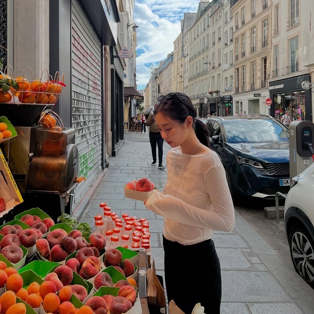 [jennie同款] gila archive - lettering sheer long sleeve (white)