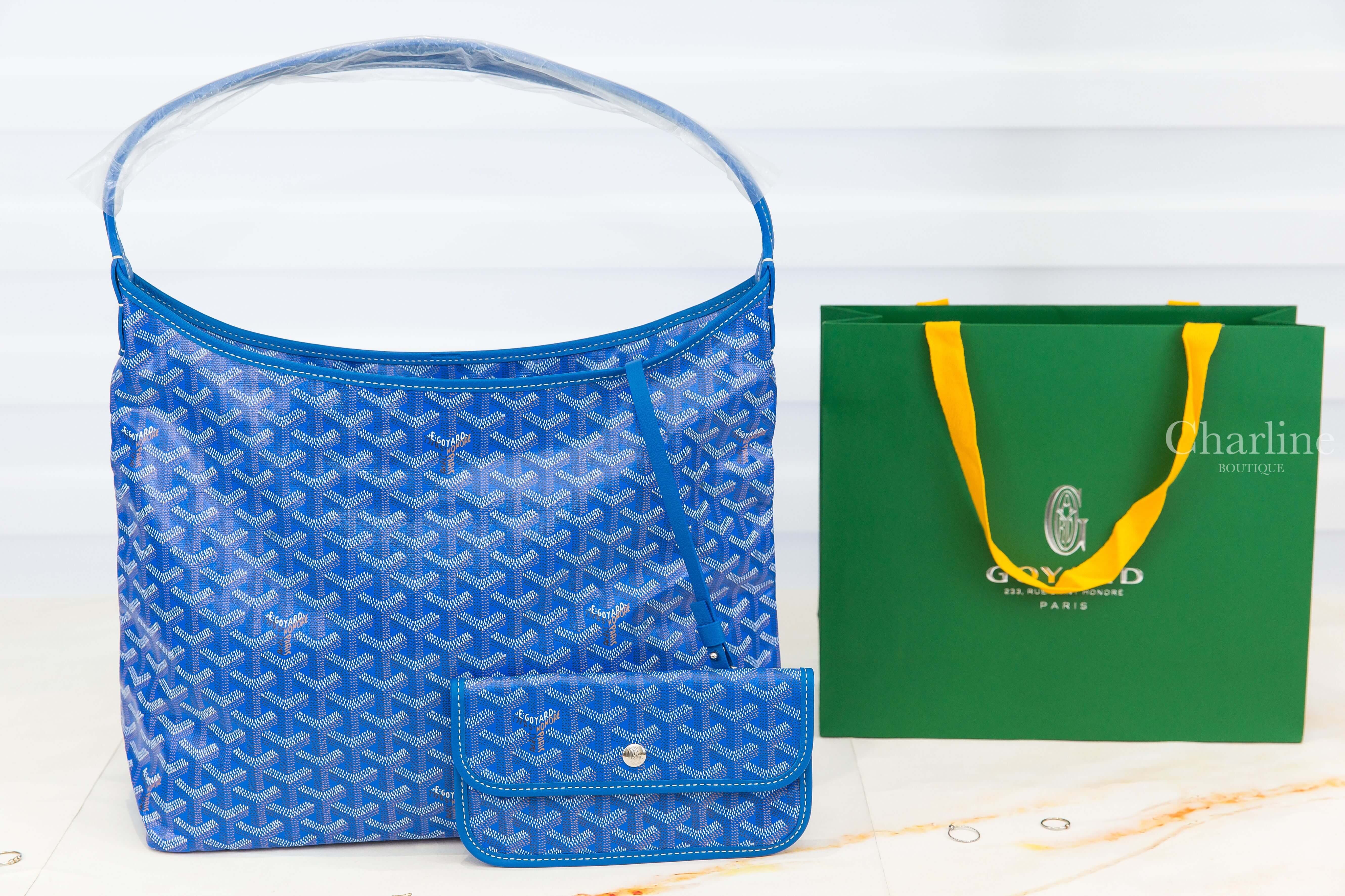 Goyard Bohème Hobo Bag 天空藍帆布小牛皮同色提把手提肩背包