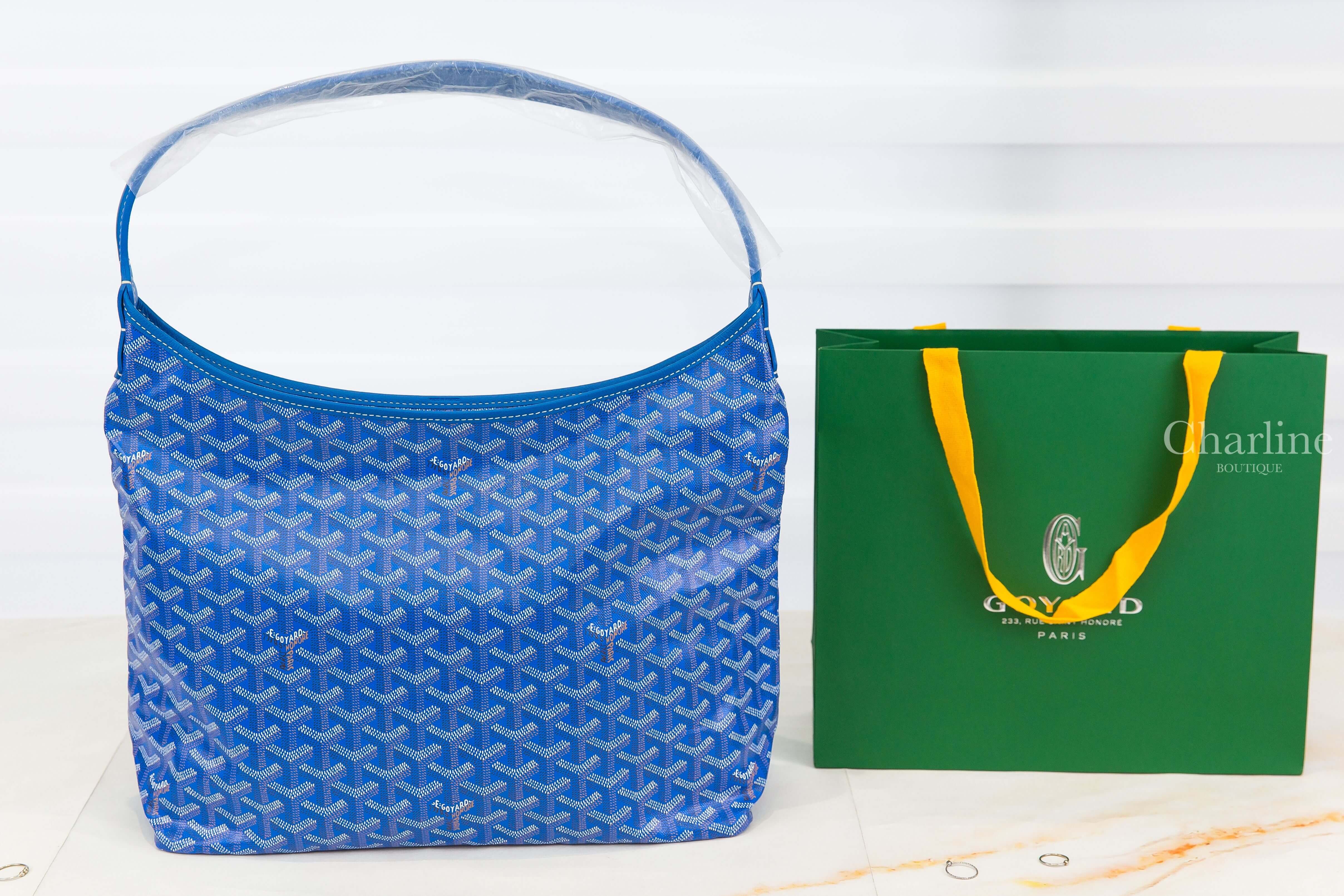 Goyard Bohème Hobo Bag 天空藍帆布小牛皮同色提把手提肩背包-Charline Boutique 精品代購