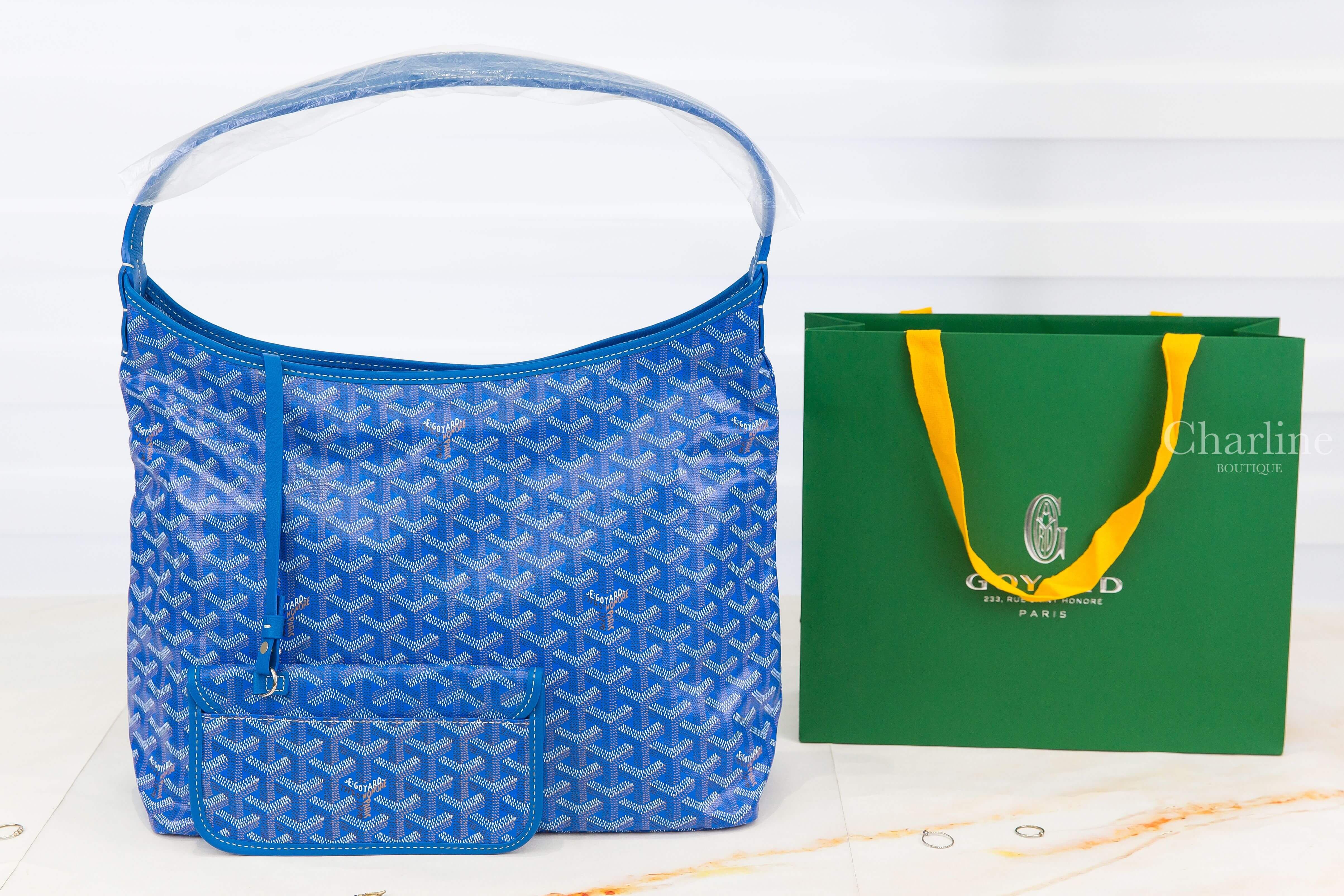Goyard Bohème Hobo Bag 天空藍帆布小牛皮同色提把手提肩背包-Charline Boutique 精品代購