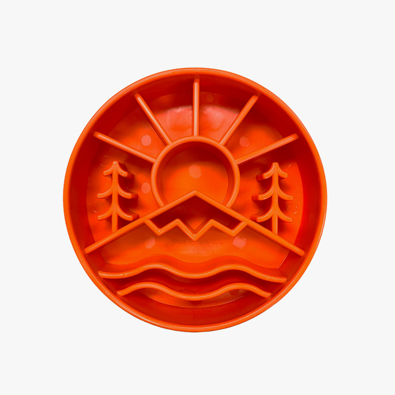 美國Sodapup 户外森林分隔慢食碗（橘）