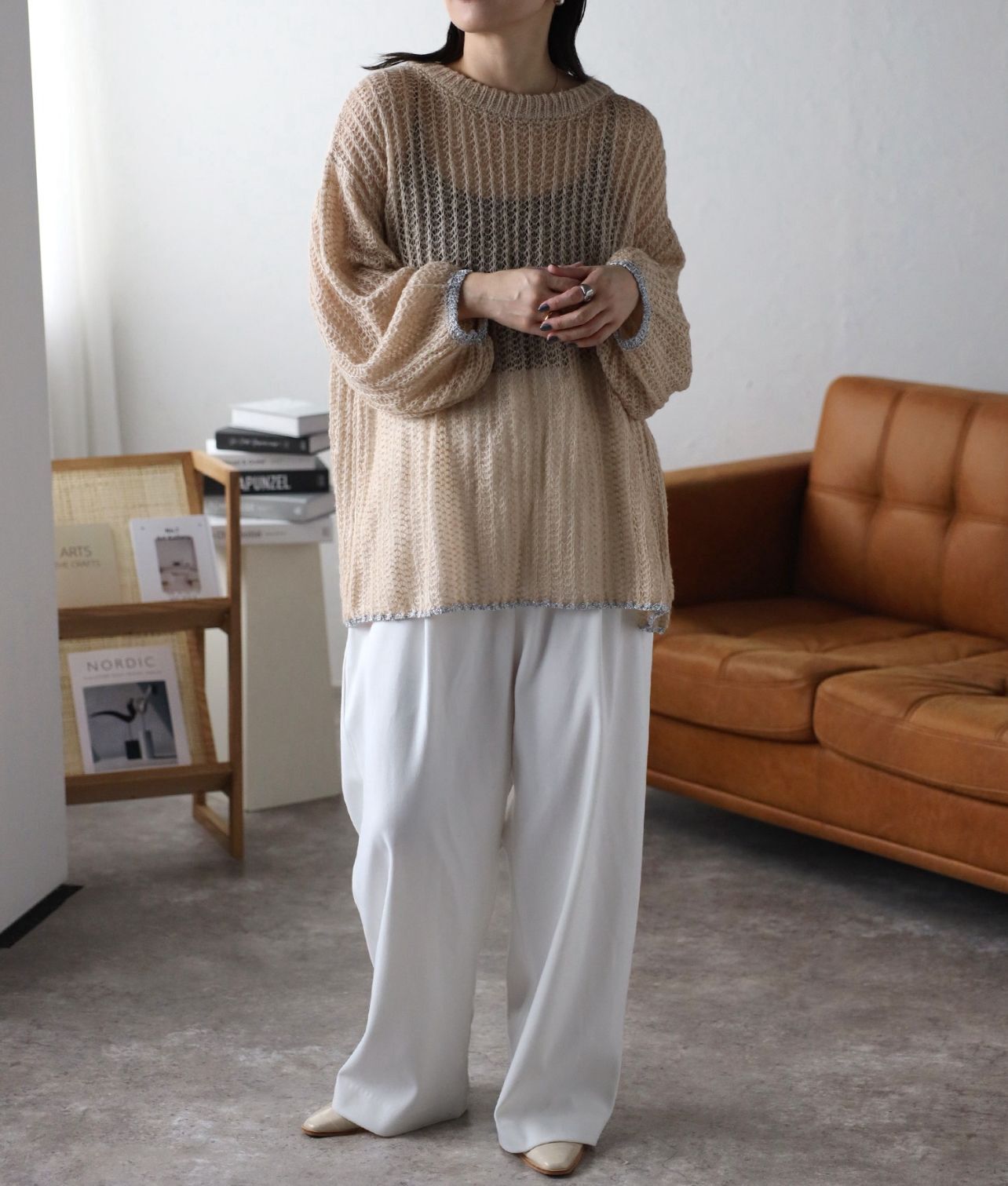 【預購】JN081102  ap retro 女裝鏤空針織上衣