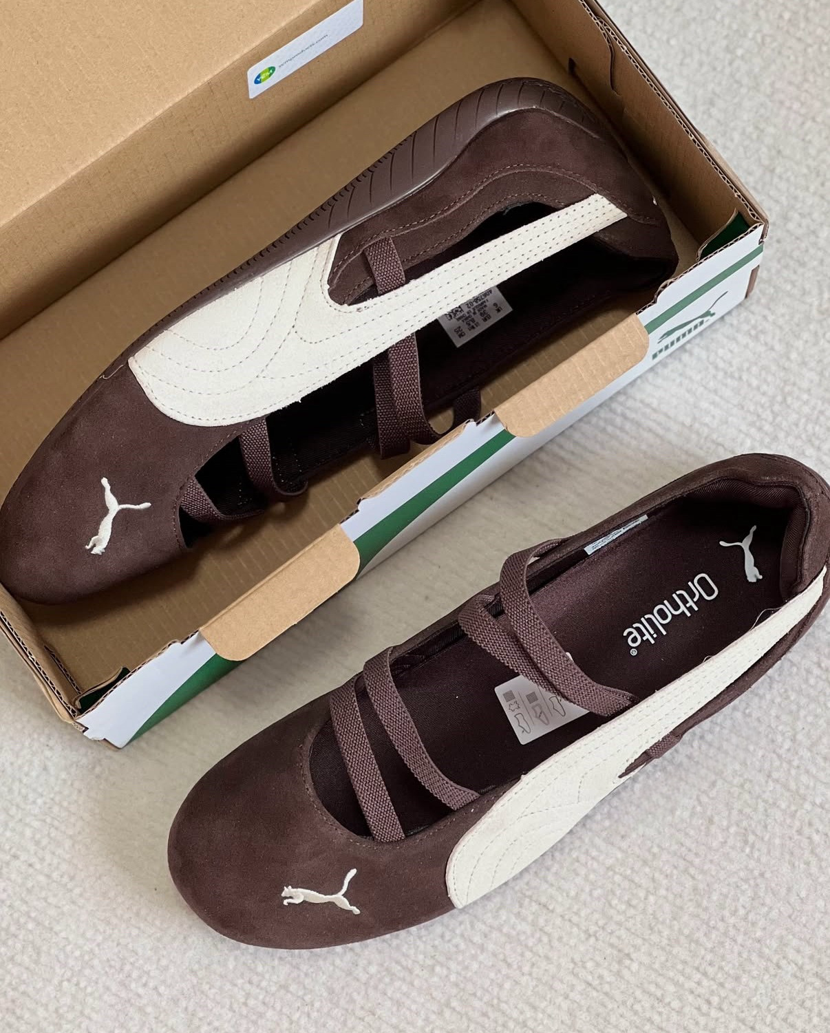 Puma Speedcat Ballet 咖啡色 棕色 棕白 女鞋 芭蕾舞鞋 薄底鞋 406758-02/預購