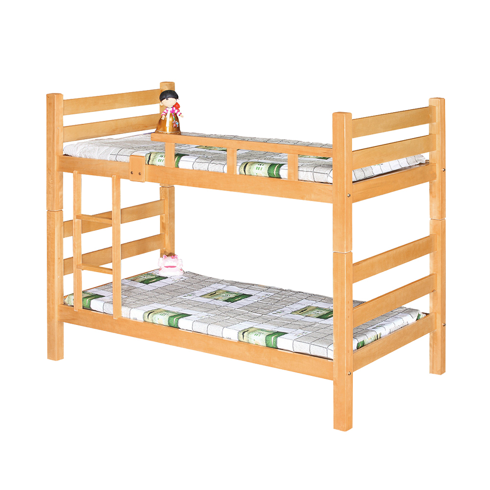 艾迪克3.5尺單人實木雙層床架(單欄型)