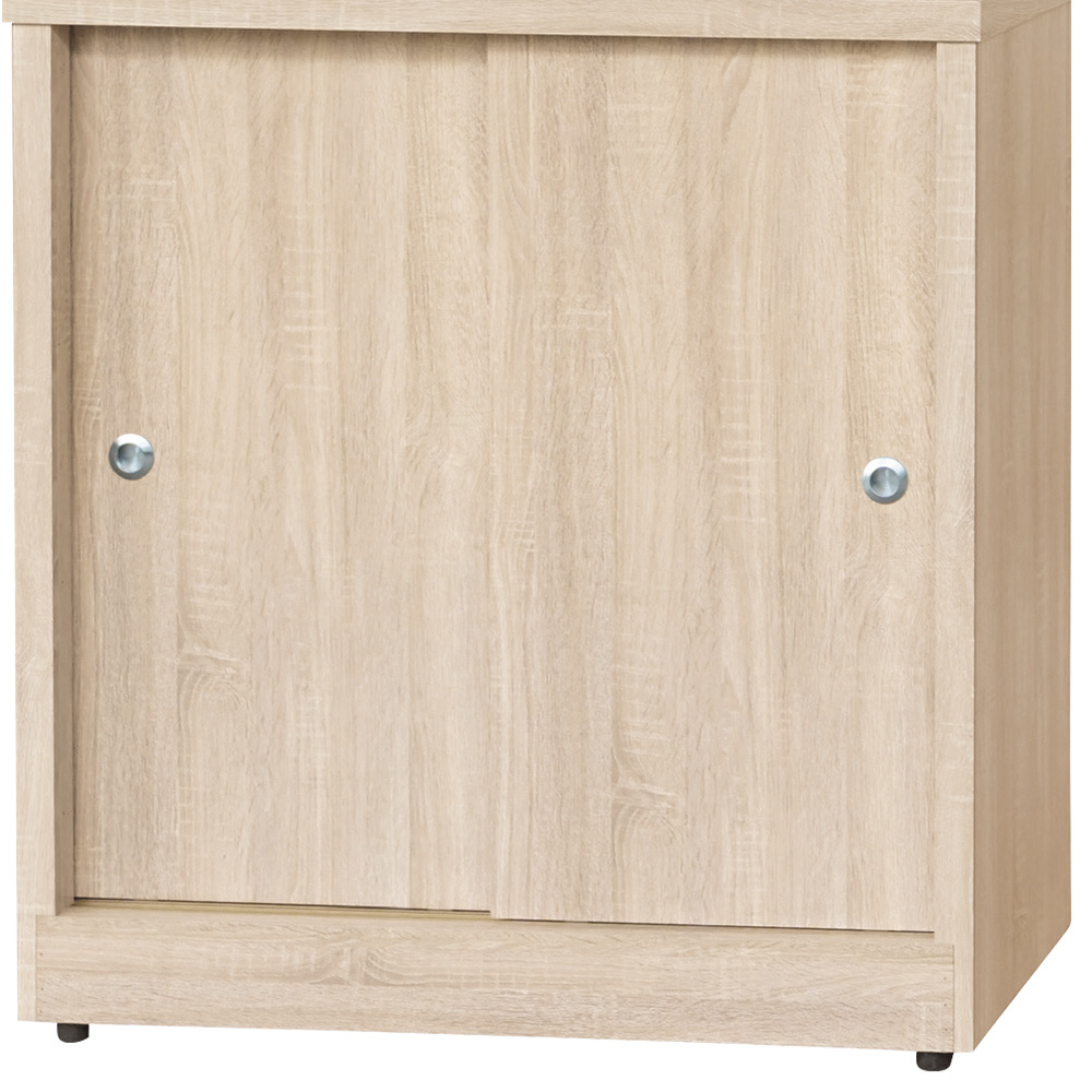 艾柏2.9尺推門/拉門鞋櫃(梧桐色)