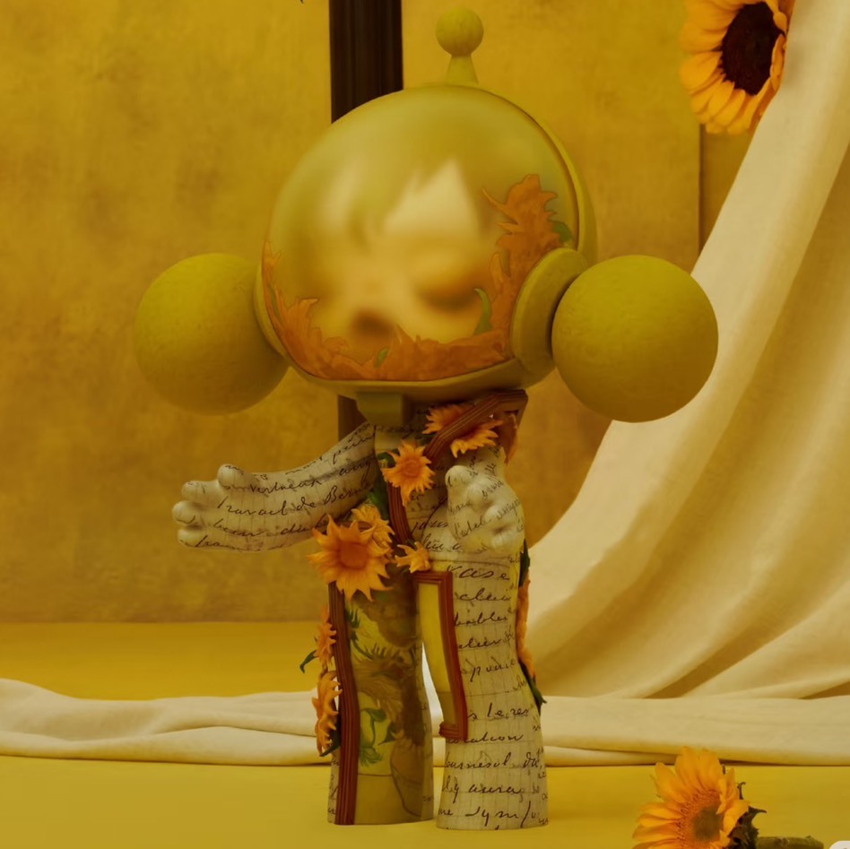 POP MART SKULLPANDA 1000% 400% SP 梵谷博物館向日葵 公仔 玩具 手辦